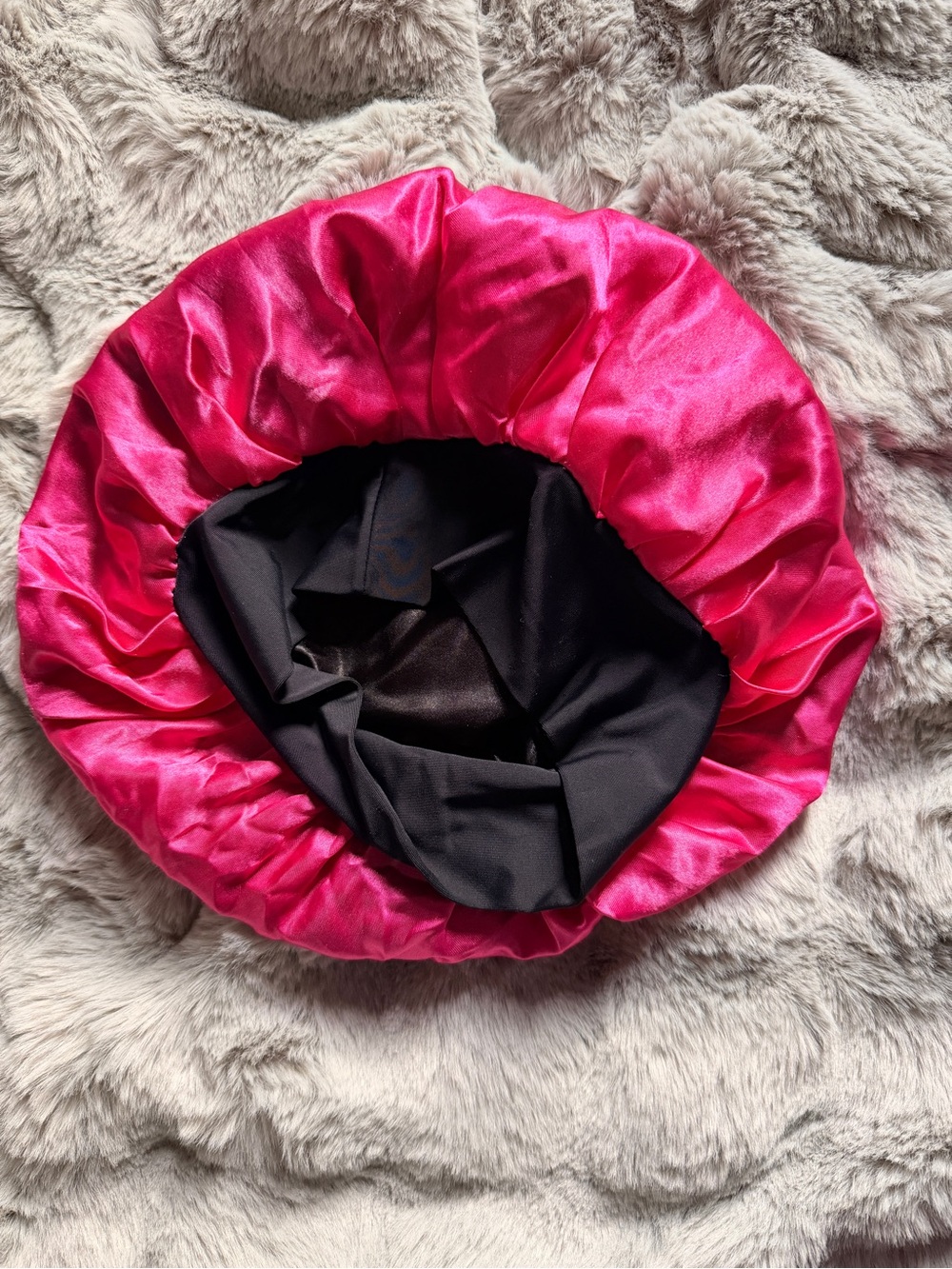 Satin Sleep Bonnet for Women - Hot Pink